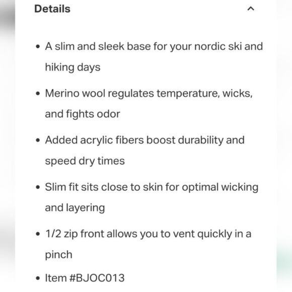 Bjorn Daehlie Womens Half Zip Thermal Sweatshirt size S Grey Wool Blend - Picture 5 of 13